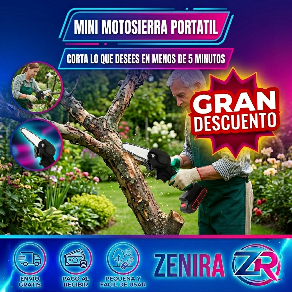 MINI MOTOSIERRA PORTATIL