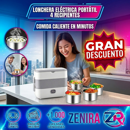 LONCHERA ELECTRICA PORTATIL 4 RECIPIENTE